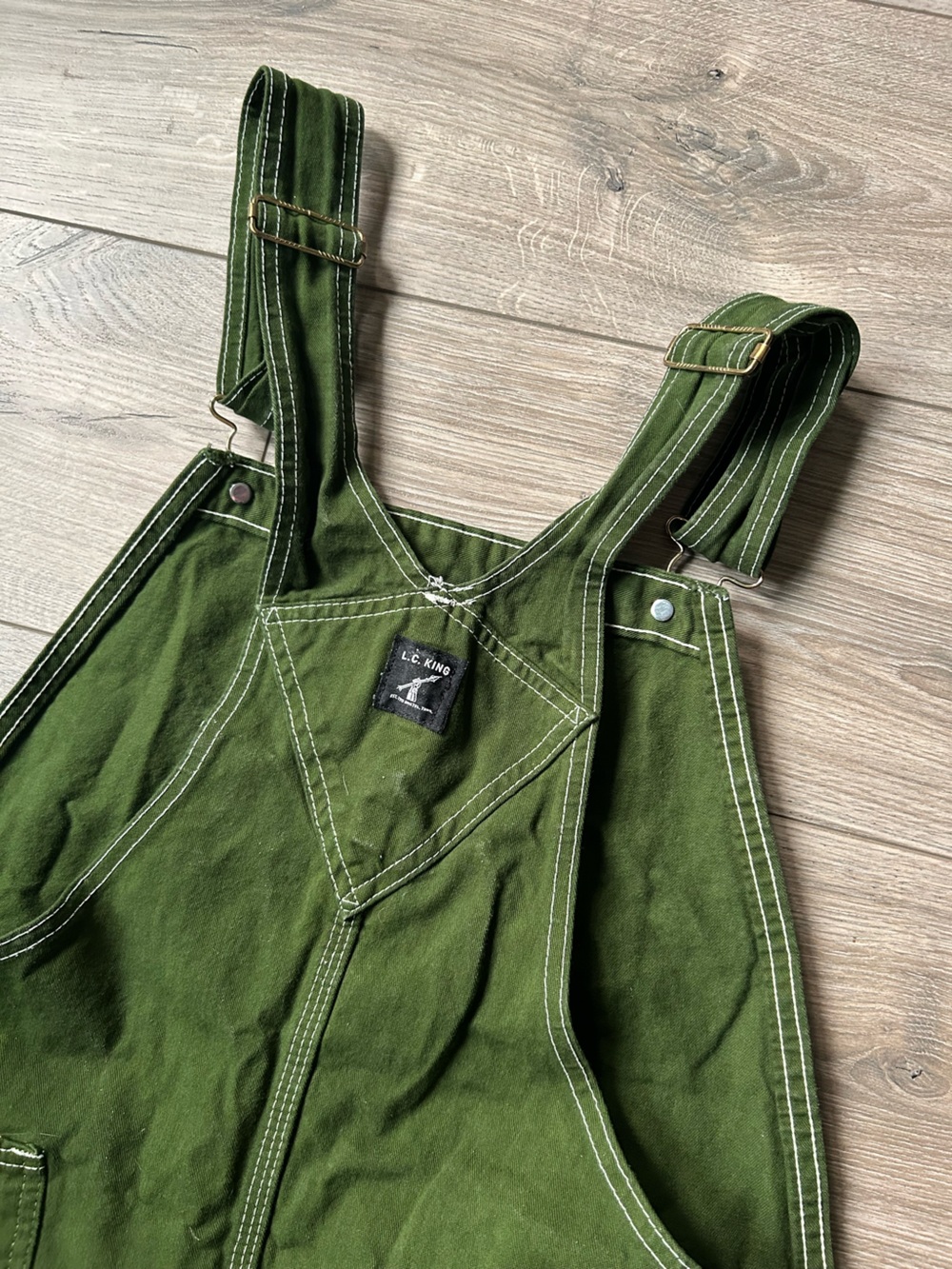 L.C. King Overalls Green Size 36 - Picture 5 of 13